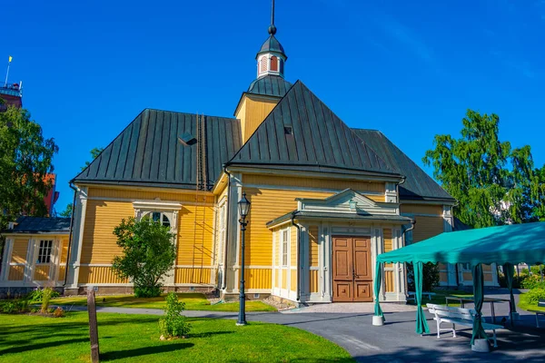 Vista Una Iglesia Ciudad Finlandesa Jakobstad — Foto de Stock