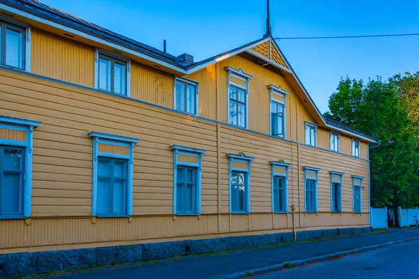 Casas Residenciais Coloridas Vaasa Finlândia — Fotografia de Stock