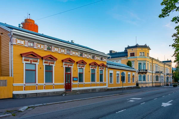 Красочные Жилые Дома Vaasa Финляндия — стоковое фото