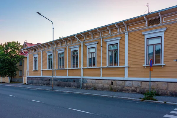 Красочные Деревянные Дома Куопио Финляндия — стоковое фото