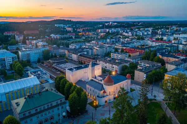 芬兰库皮奥博物馆的日落全景 — 图库照片