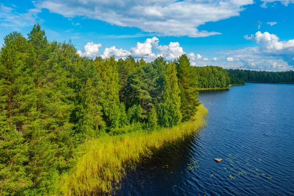 Natural landscape of koskijarvi lake in Finland