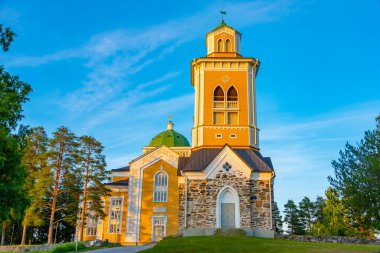 Finlandiya 'daki Kerimaki kilisesinin manzarası