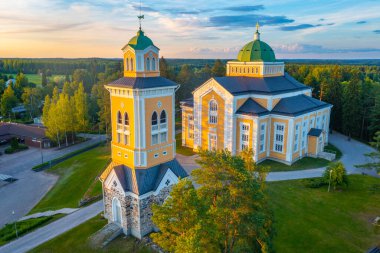 Finlandiya 'daki Kerimaki kilisesinin manzarası