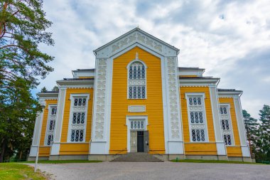 Finlandiya 'daki Kerimaki kilisesinin manzarası