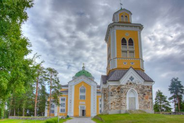 Finlandiya 'daki Kerimaki kilisesinin manzarası