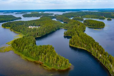 Finlandiya 'da Punkaharju sırtı manzarası.