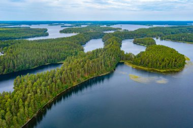 Finlandiya 'da Punkaharju sırtı manzarası.