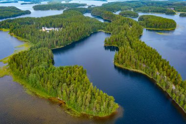 Finlandiya 'da Punkaharju sırtı manzarası.