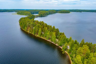 Finlandiya 'da Punkaharju sırtı manzarası.