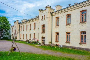 Finlandiya 'nın Lappeenranta kentindeki Linnoitus kalesinde tarihi binalar.