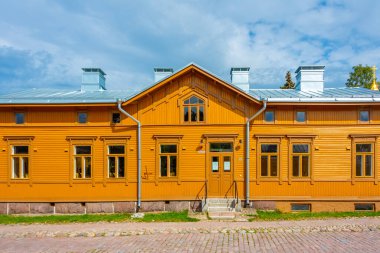 Finlandiya 'nın Lappeenranta kentindeki Linnoitus kalesinde tarihi binalar.