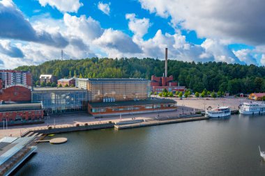 Lahti, Finlandiya 'daki Sibelius Hall manzarası.