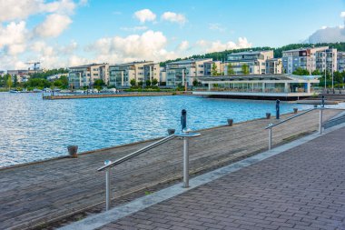 Finlandiya 'nın Lahti kasabasının limanı.