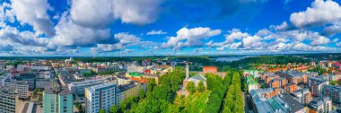 Finlandiya 'nın Lahti kentinin Panorama manzarası.