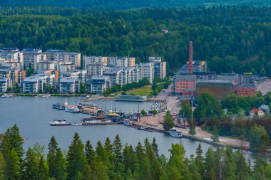 Finlandiya 'nın Lahti kasabasının limanı.