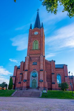 Finlandiya 'daki Loviisa Kilisesi manzarası.