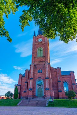 Finlandiya 'daki Loviisa Kilisesi manzarası.