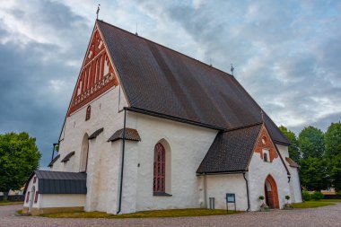 Finlandiya 'daki Porvoo Katedrali manzarası.