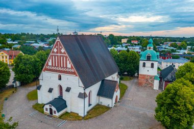 Finlandiya 'daki Porvoo Katedrali manzarası.