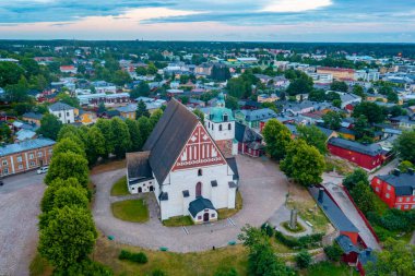 Finlandiya 'daki Porvoo Katedrali manzarası.