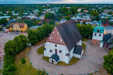 Finlandiya 'daki Porvoo Katedrali manzarası.