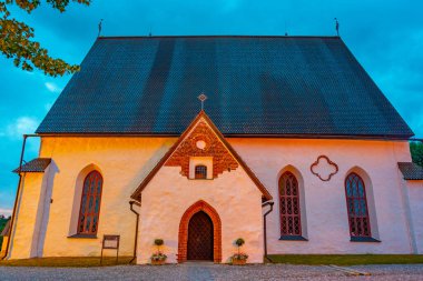 Finlandiya 'daki Porvoo Katedrali manzarası.