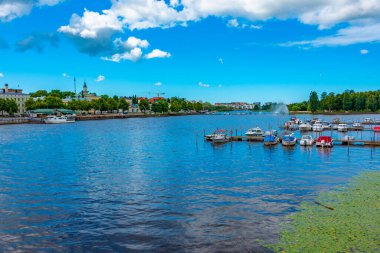 Finlandiya 'daki Pori Marina manzarası.