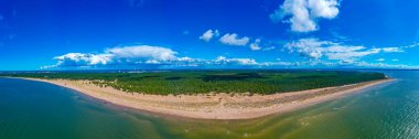 Finlandiya 'daki Yyteri plajının Panorama manzarası.