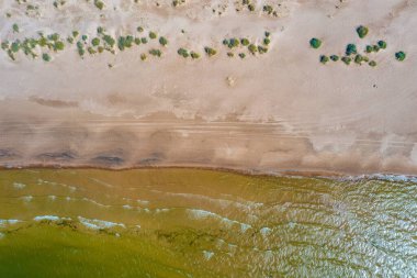 Finlandiya 'daki Yyteri plajının Panorama manzarası.