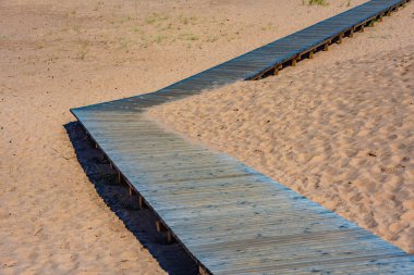 Finlandiya 'daki Yyteri plajında kum tepeleri.