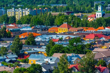Finlandiya 'nın Rauma kenti Panorama.