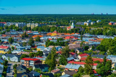 Finlandiya 'nın Rauma kenti Panorama.