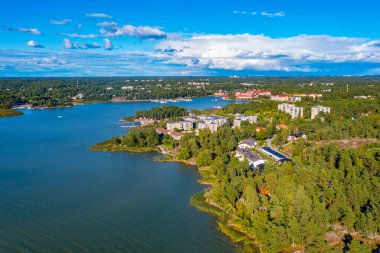 Finlandiya 'nın Naantali kentinin Panorama manzarası.