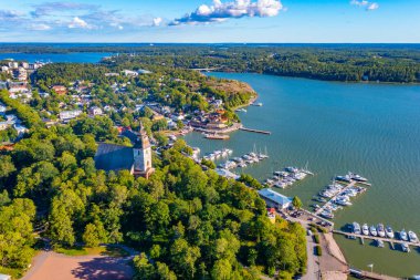 Finlandiya 'nın Naantali kentinin Panorama manzarası.