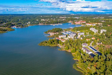 Finlandiya 'nın Naantali kentinin Panorama manzarası.