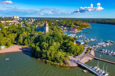 Finlandiya 'nın Naantali kentinin Panorama manzarası.