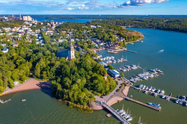 Finlandiya 'nın Naantali kentinin Panorama manzarası.