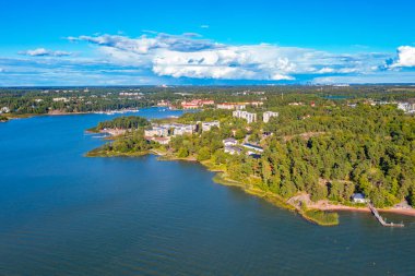 Finlandiya 'nın Naantali kentinin Panorama manzarası.