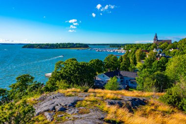 Finlandiya 'nın Naantali kentinin Panorama manzarası.