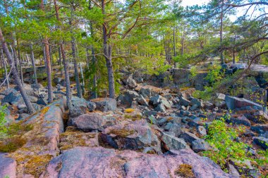 Finlandiya 'daki Aland Adalarında Salis Battery Hill.