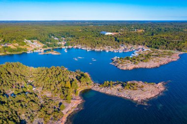 Finlandiya 'daki Aland adalarında bulunan Karingsund manzarası