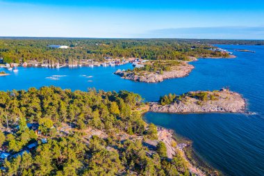 Finlandiya 'daki Aland adalarında bulunan Karingsund manzarası