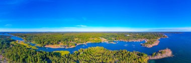 Finlandiya 'daki Aland adalarında bulunan Karingsund manzarası