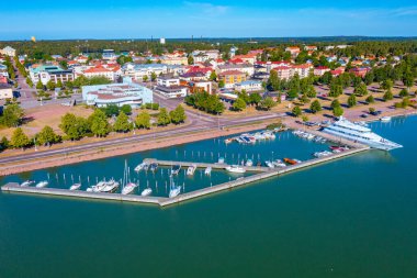 Finlandiya 'nın Mariehamn kentinde panorama manzarası.