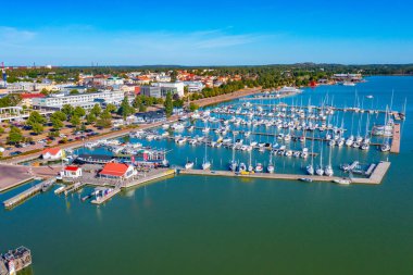Finlandiya 'nın Mariehamn kentinde panorama manzarası.