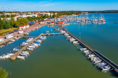 Finlandiya 'nın Mariehamn kentinde panorama manzarası.
