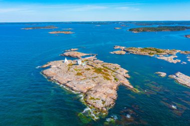 Finlandiya 'daki Aland adalarındaki Kobba Klintar pilot istasyonunun panorama görüntüsü.
