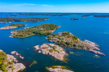 Finlandiya 'da Aland takımadalarını oluşturan Rocky adaları.