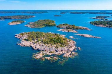 Finlandiya 'da Aland takımadalarını oluşturan Rocky adaları.